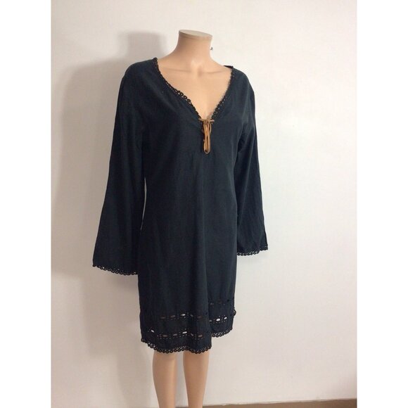 Bag Lady Mudpie Dress Tunic Crochet Trim Womens Large - Picture 5 of 9